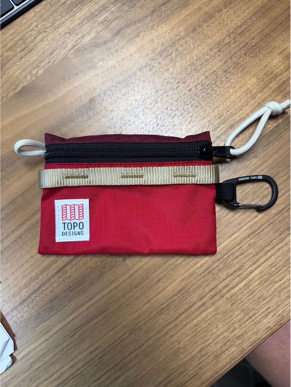 Topo Designs Mountain Accessory Bag - Red/Maroon Wallet Card Case Mountain